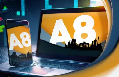 Smartphone und Laptop mit A8-Grafik Smartphone und Laptop