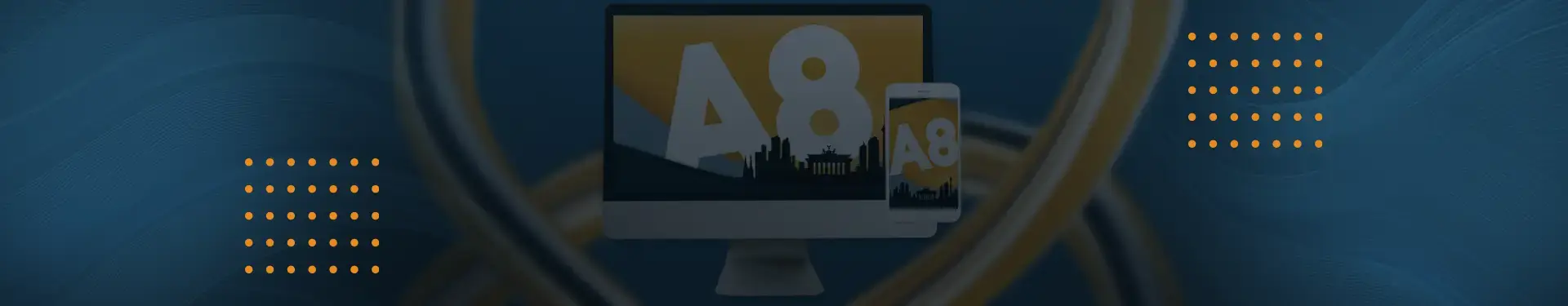 Headerbild: Responsives Design visualisiert durch Darstellung auf einem Desktop-Monitor und einem Smartphone.