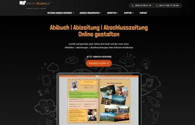 Screenshot der Webseite abibuch-designer.de berliner-druckservice.de