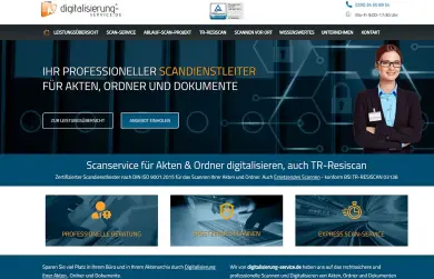 Screenshot der Webseite digitalisierung-service.de digitalisierung-service.de